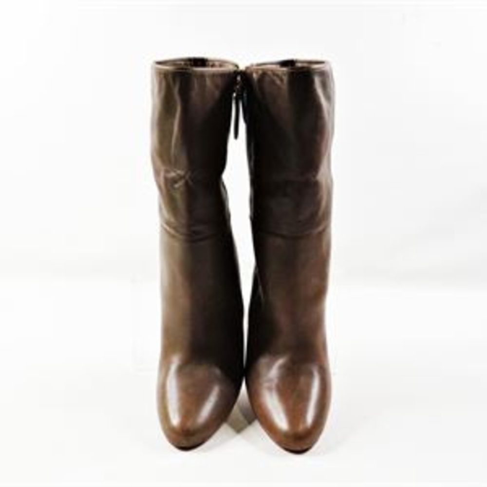 Coach Brown Leather Heeled Boots - Picture 2 of 8
